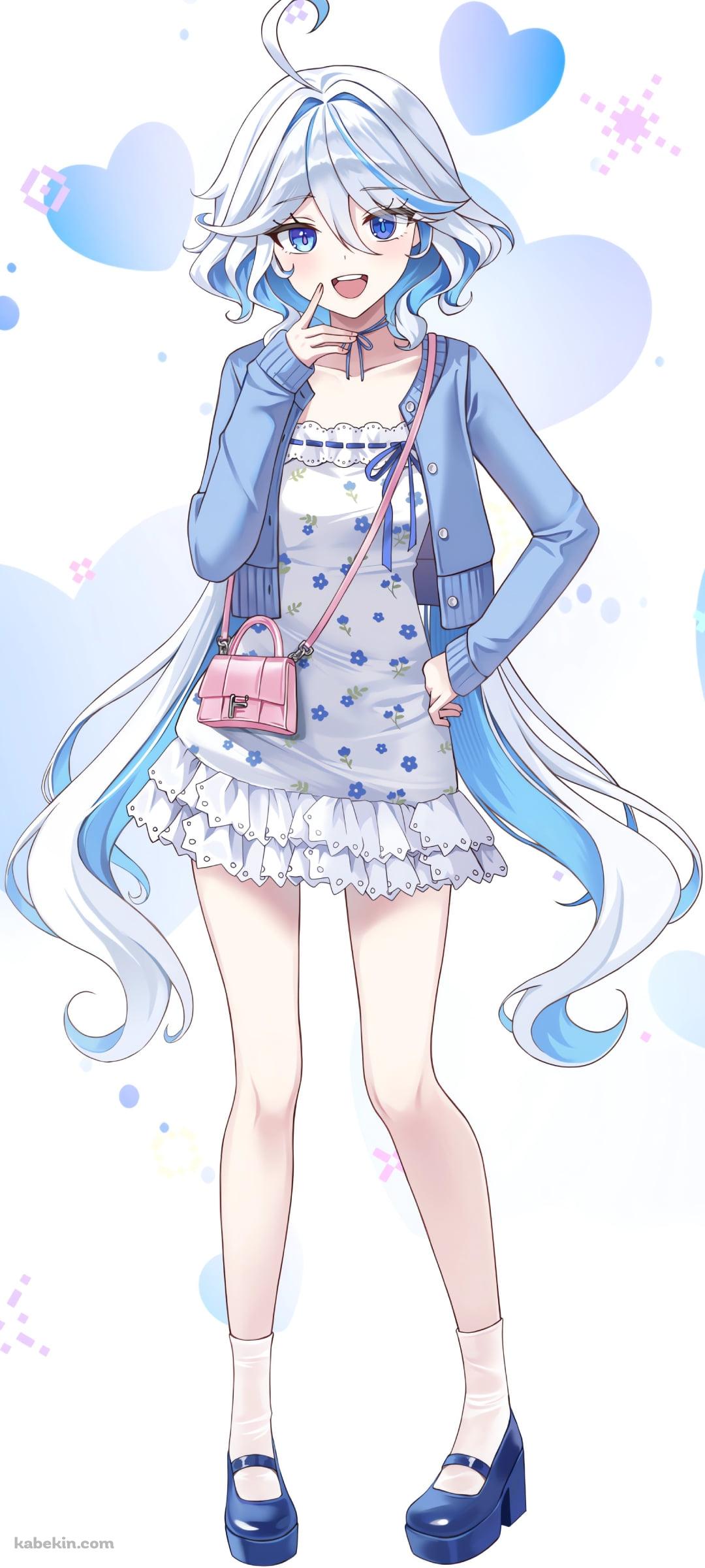 私服姿のフリーナ / 原神のAndroidの壁紙(1080px x 2400px) スマホ用