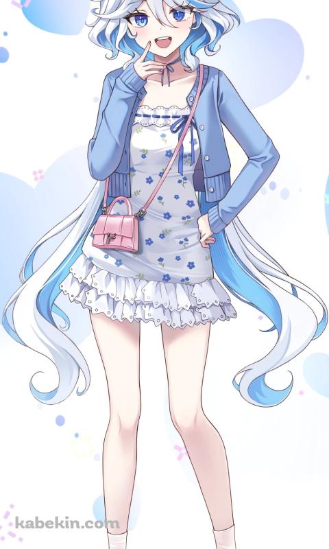 私服姿のフリーナ / 原神のAndroidの壁紙(480px x 800px) スマホ用