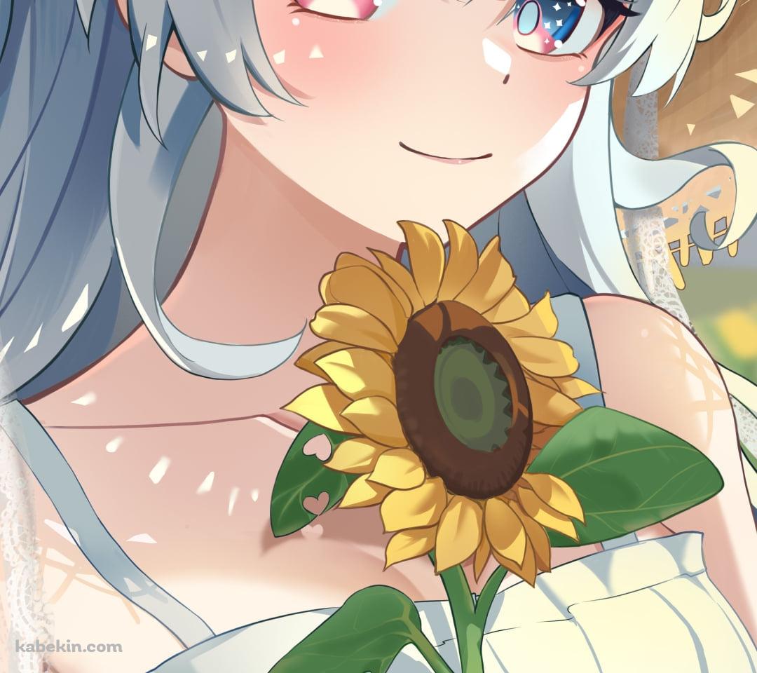 向日葵を持った麦わら帽子を被ったホタル / 崩壊:スターレイルのAndroidの壁紙(1080px x 960px) スマホ用