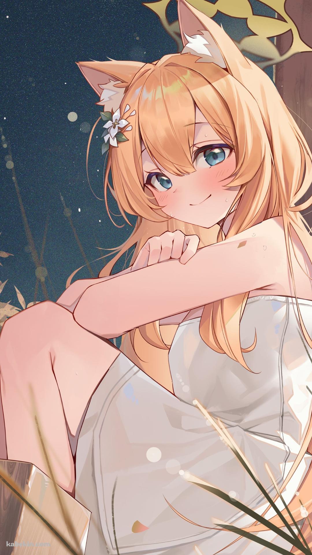 満月と伊落マリー / 十五夜 / ブルーアーカイブのAndroidの壁紙(1080px x 1920px) スマホ用