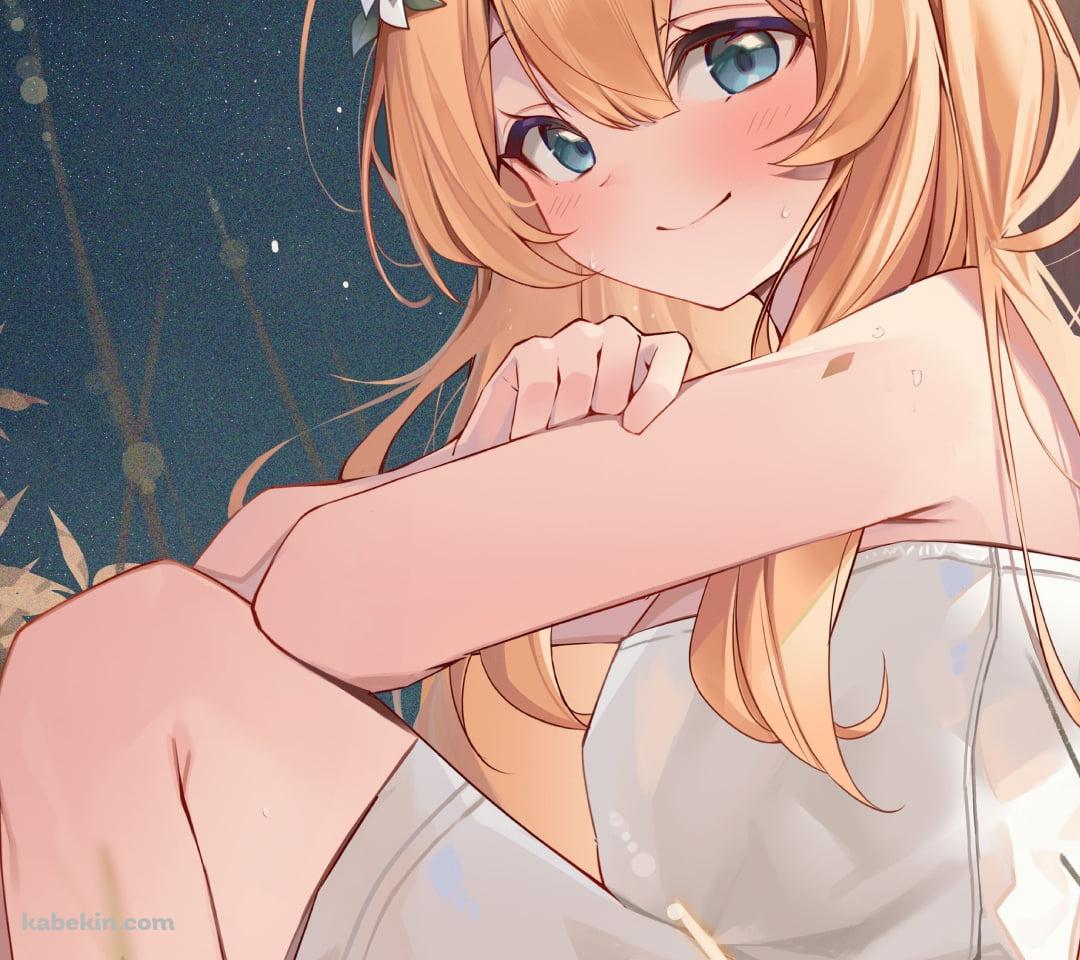 満月と伊落マリー / 十五夜 / ブルーアーカイブのAndroidの壁紙(1080px x 960px) スマホ用