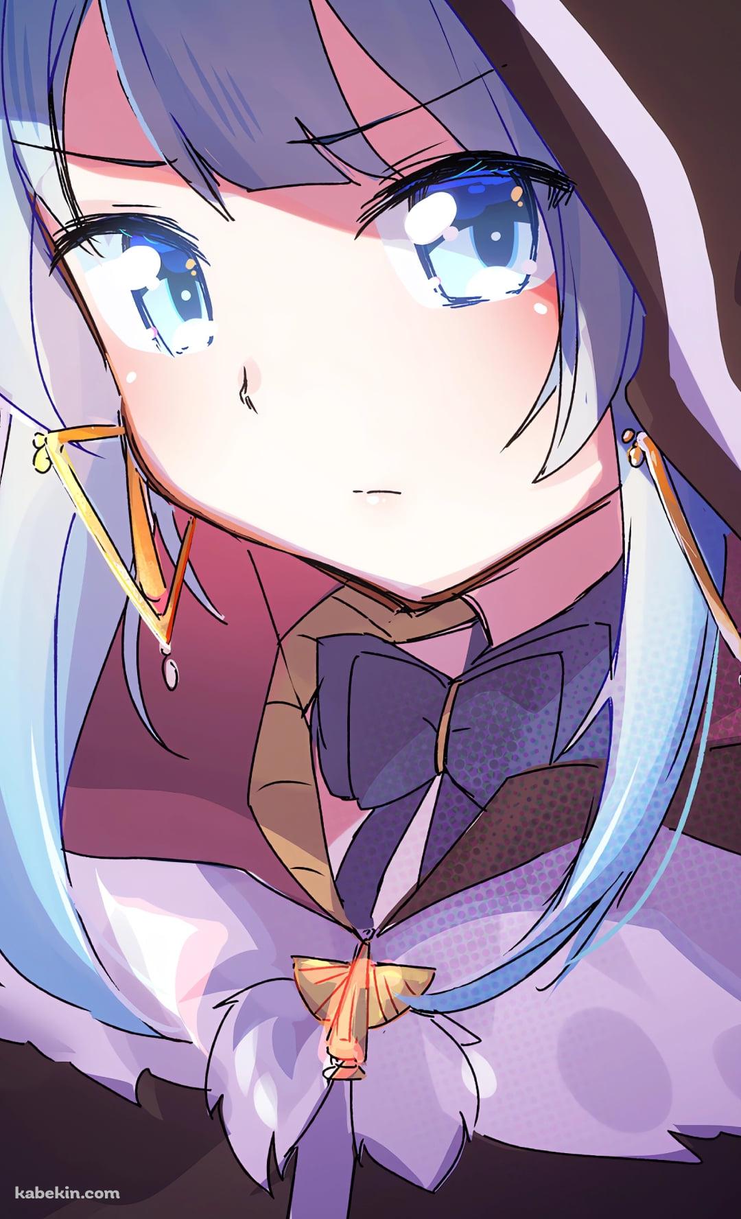 うつむくフードを被った水波レナ / 魔法少女まどか☆マギカのAndroidの壁紙(1080px x 1776px) スマホ用
