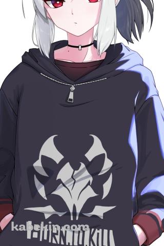 私服姿の鬼方カヨコ / ブルーアーカイブのAndroidの壁紙(320px x 480px) スマホ用