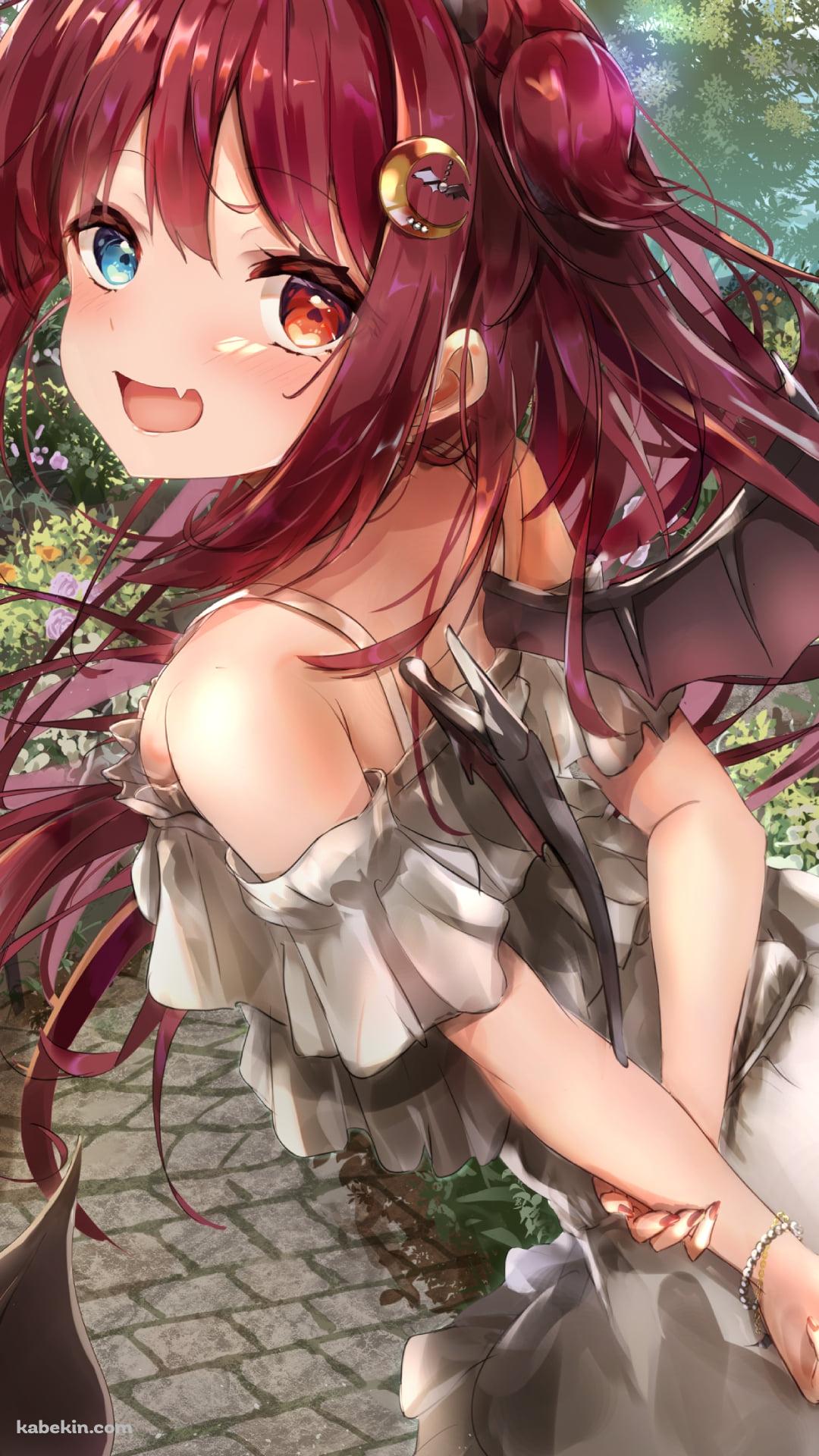 後ろ手を組む夢月ロア / にじさんじ / バーチャルYouTuberのAndroidの壁紙(1080px x 1920px) スマホ用