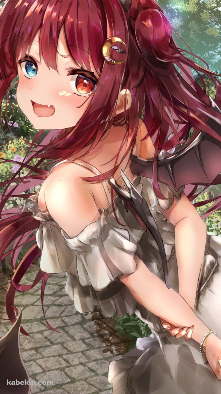 後ろ手を組む夢月ロア / にじさんじ / バーチャルYouTuberのAndroidの壁紙(720px x 1280px) スマホ用