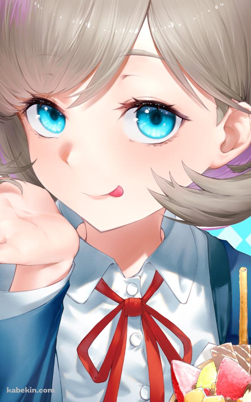 パフェを食べる唐可可 / ハロー!!!ラブライブ!のAndroidの壁紙(800px x 1280px) スマホ用