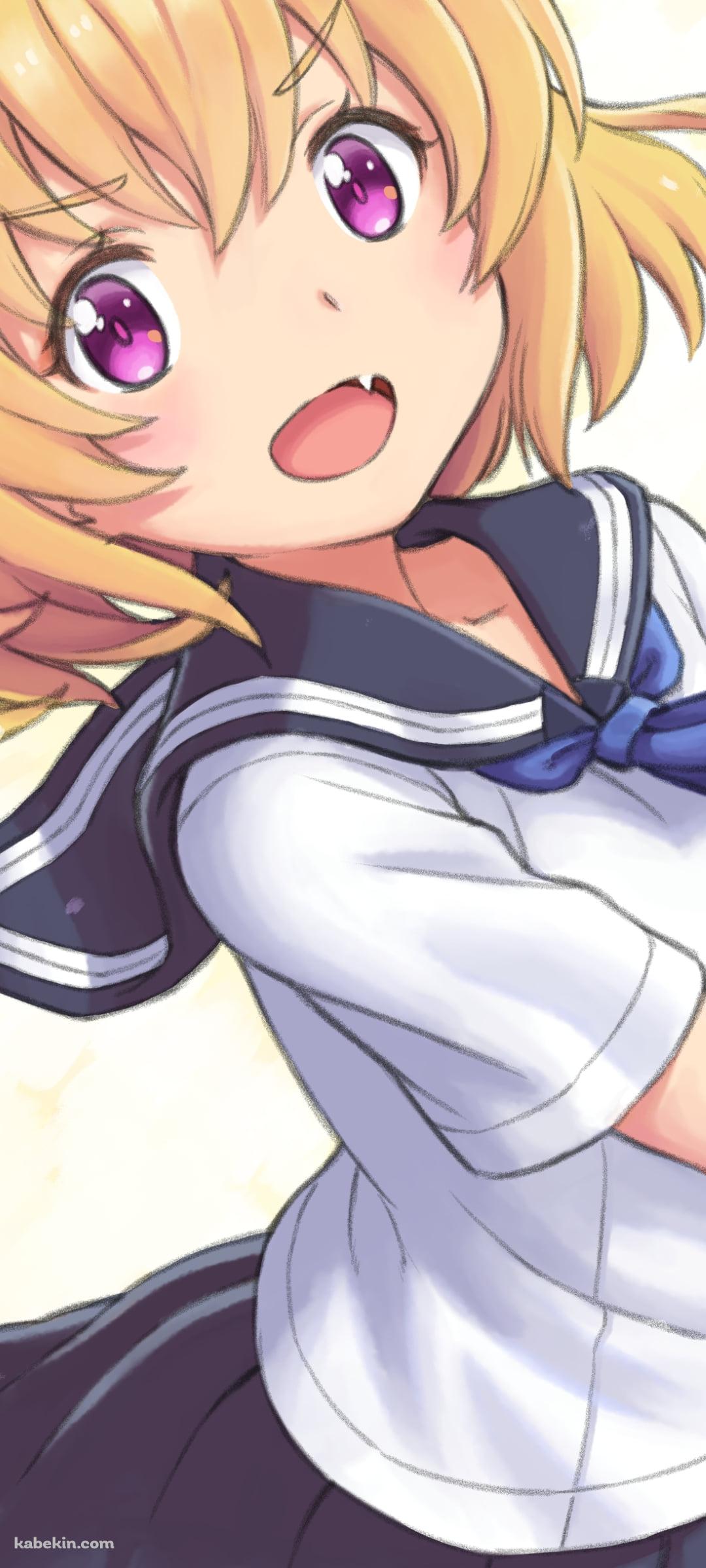 セーラー服を着た北条沙都子 / ひぐらしのなく頃にのAndroidの壁紙(1080px x 2400px) スマホ用