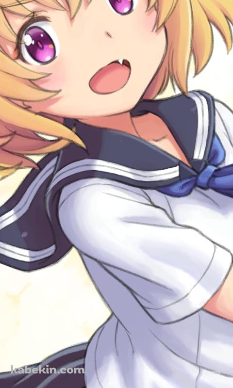 セーラー服を着た北条沙都子 / ひぐらしのなく頃にのAndroidの壁紙(480px x 800px) スマホ用