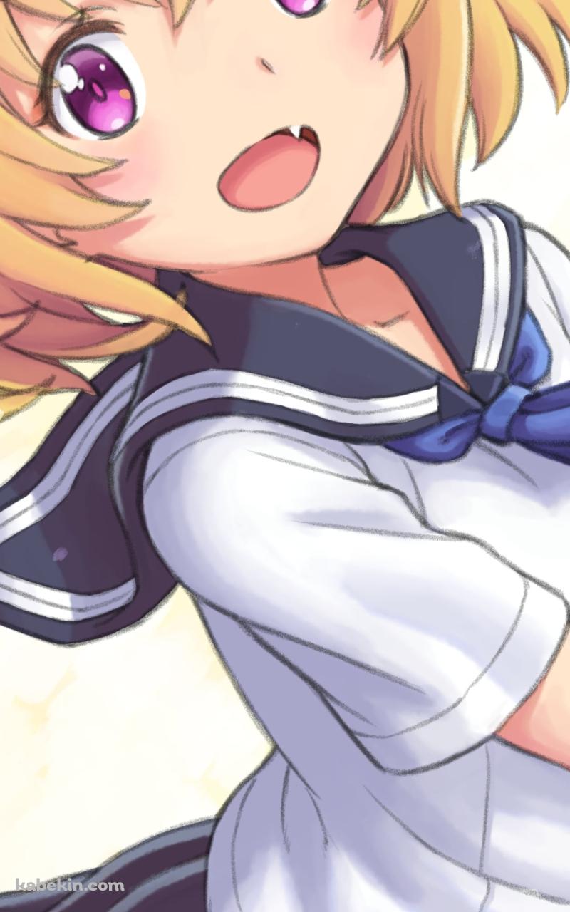 セーラー服を着た北条沙都子 / ひぐらしのなく頃にのAndroidの壁紙(800px x 1280px) スマホ用