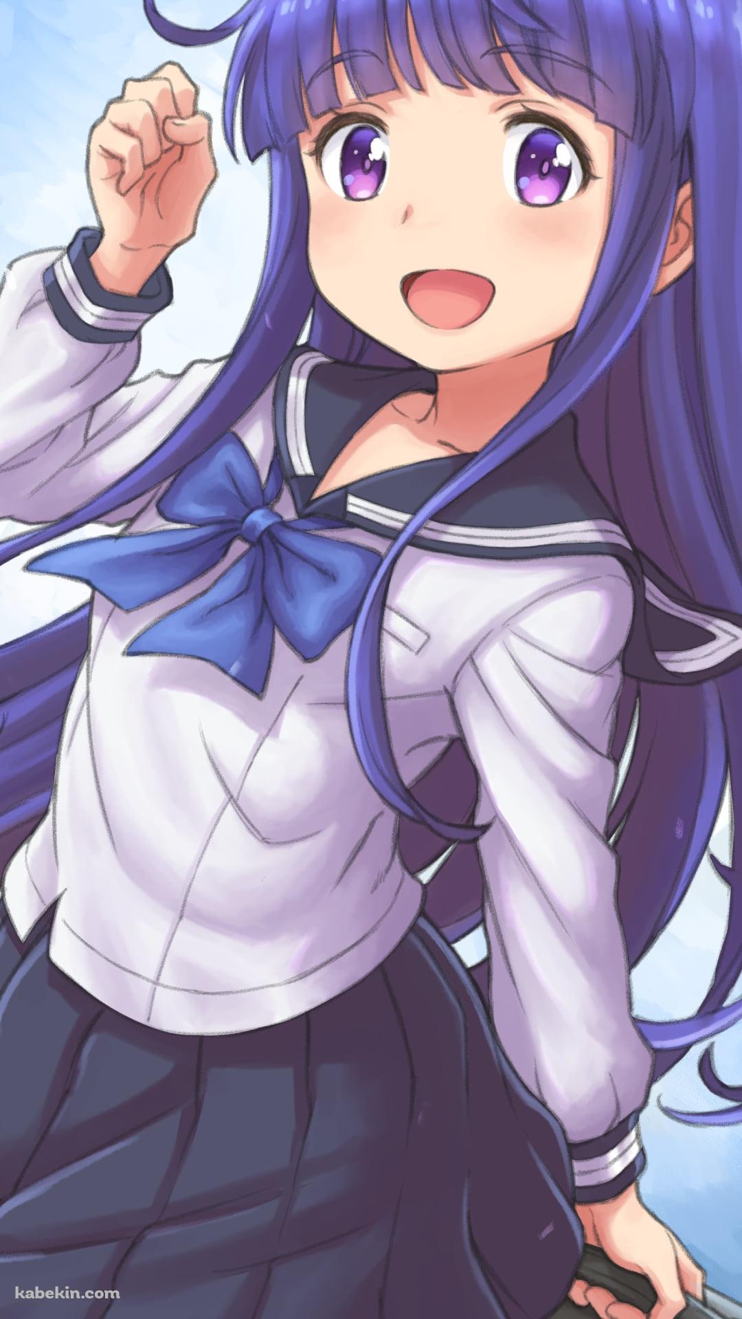 セーラー服を着た古手梨花 / ひぐらしのなく頃にのAndroidの壁紙(1080px x 1920px) スマホ用