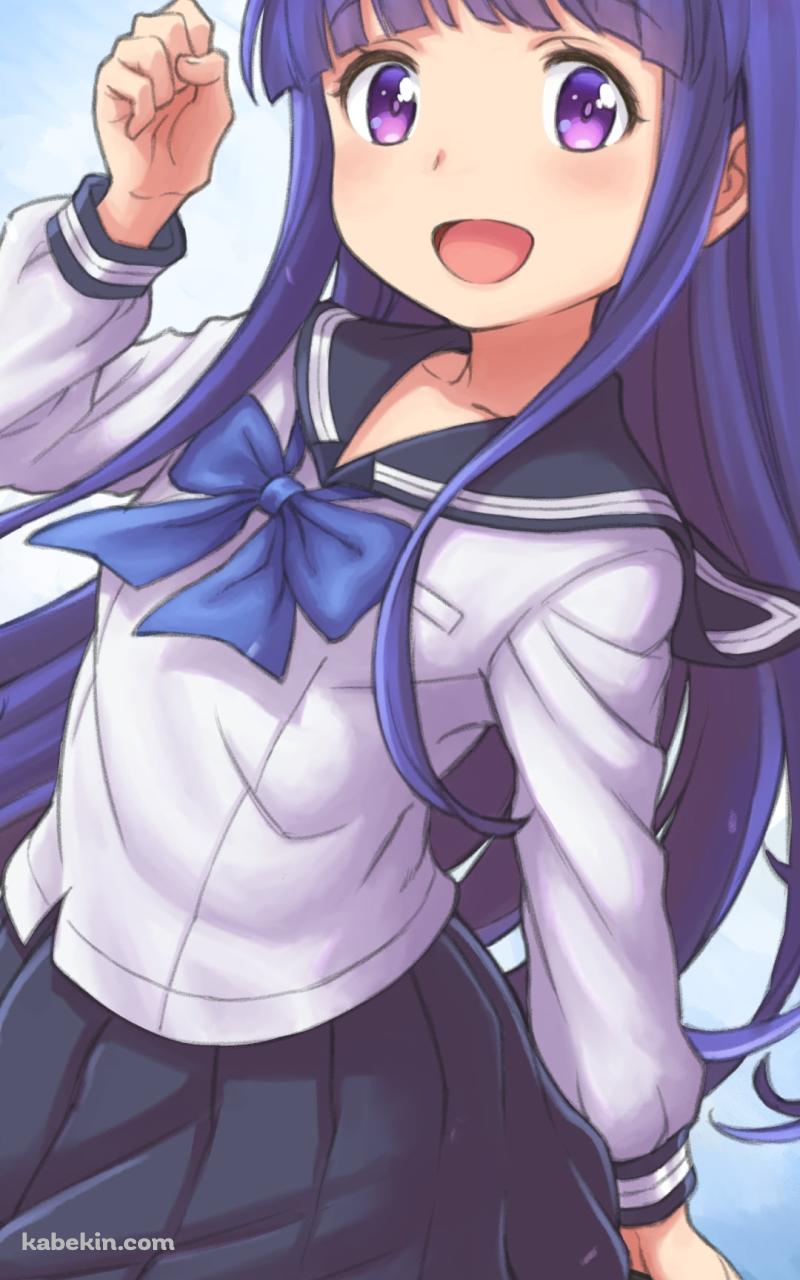 セーラー服を着た古手梨花 / ひぐらしのなく頃にのAndroidの壁紙(800px x 1280px) スマホ用