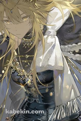 黒い甲冑を着たシージ / アークナイツのAndroidの壁紙(320px x 480px) スマホ用