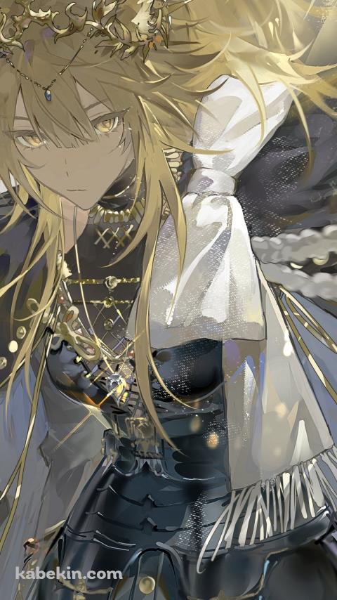 黒い甲冑を着たシージ / アークナイツのAndroidの壁紙(480px x 854px) スマホ用