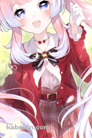 ピンクのツインテールの珊瑚宮心海 / 原神のAndroidの壁紙(320px x 480px) スマホ用
