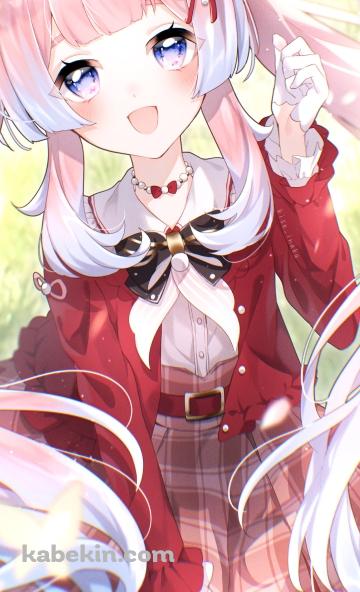 ピンクのツインテールの珊瑚宮心海 / 原神のAndroidの壁紙(360px x 592px) スマホ用