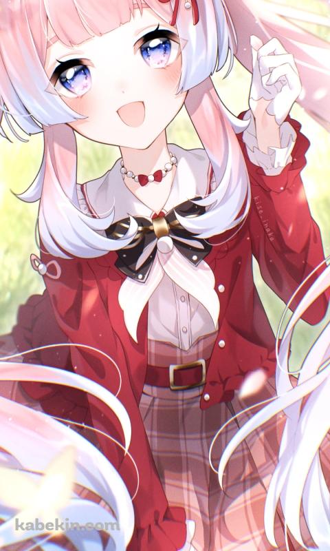 ピンクのツインテールの珊瑚宮心海 / 原神のAndroidの壁紙(480px x 800px) スマホ用