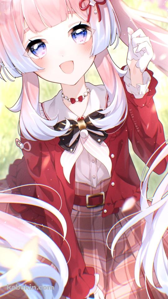 ピンクのツインテールの珊瑚宮心海 / 原神のAndroidの壁紙(540px x 960px) スマホ用