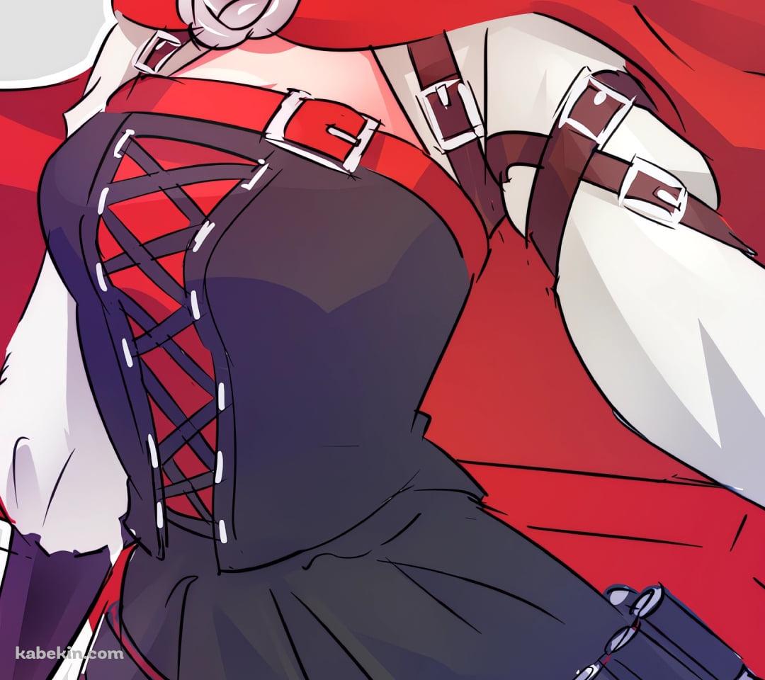 赤いマントを付けたルビー・ローズ / RWBYのAndroidの壁紙(1080px x 960px) スマホ用
