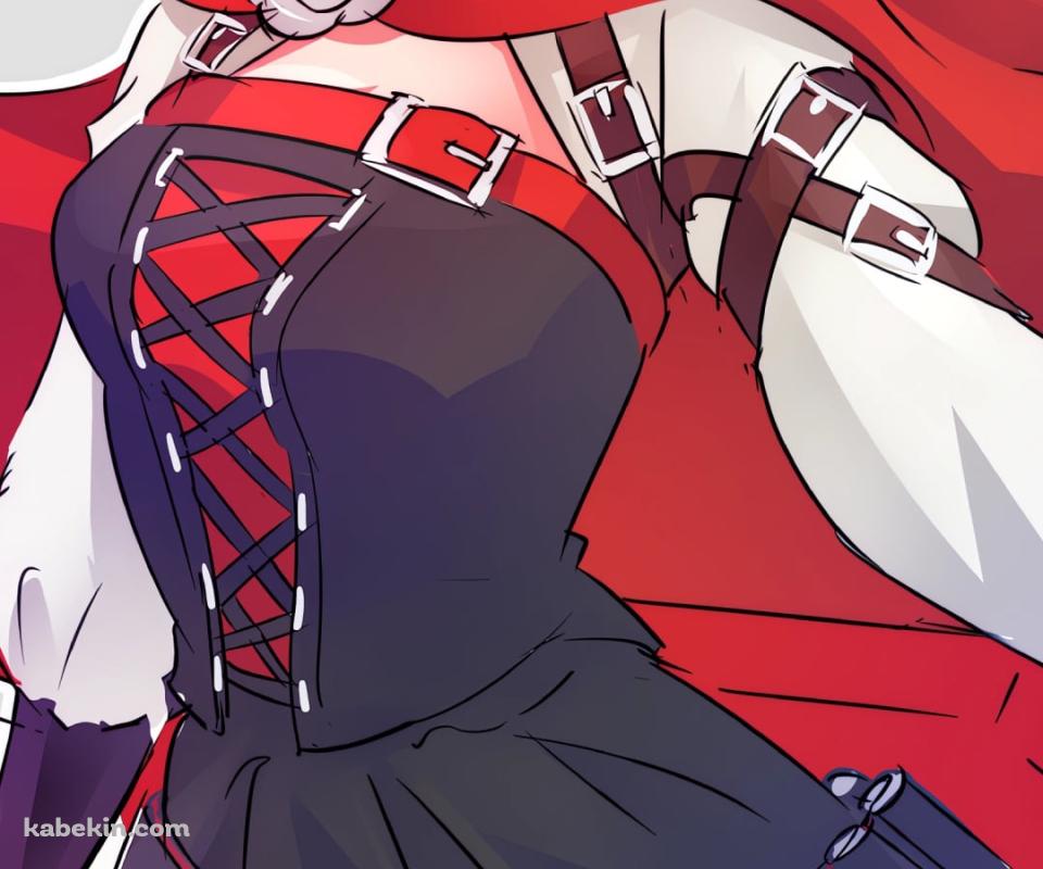 赤いマントを付けたルビー・ローズ / RWBYのAndroidの壁紙(960px x 800px) スマホ用