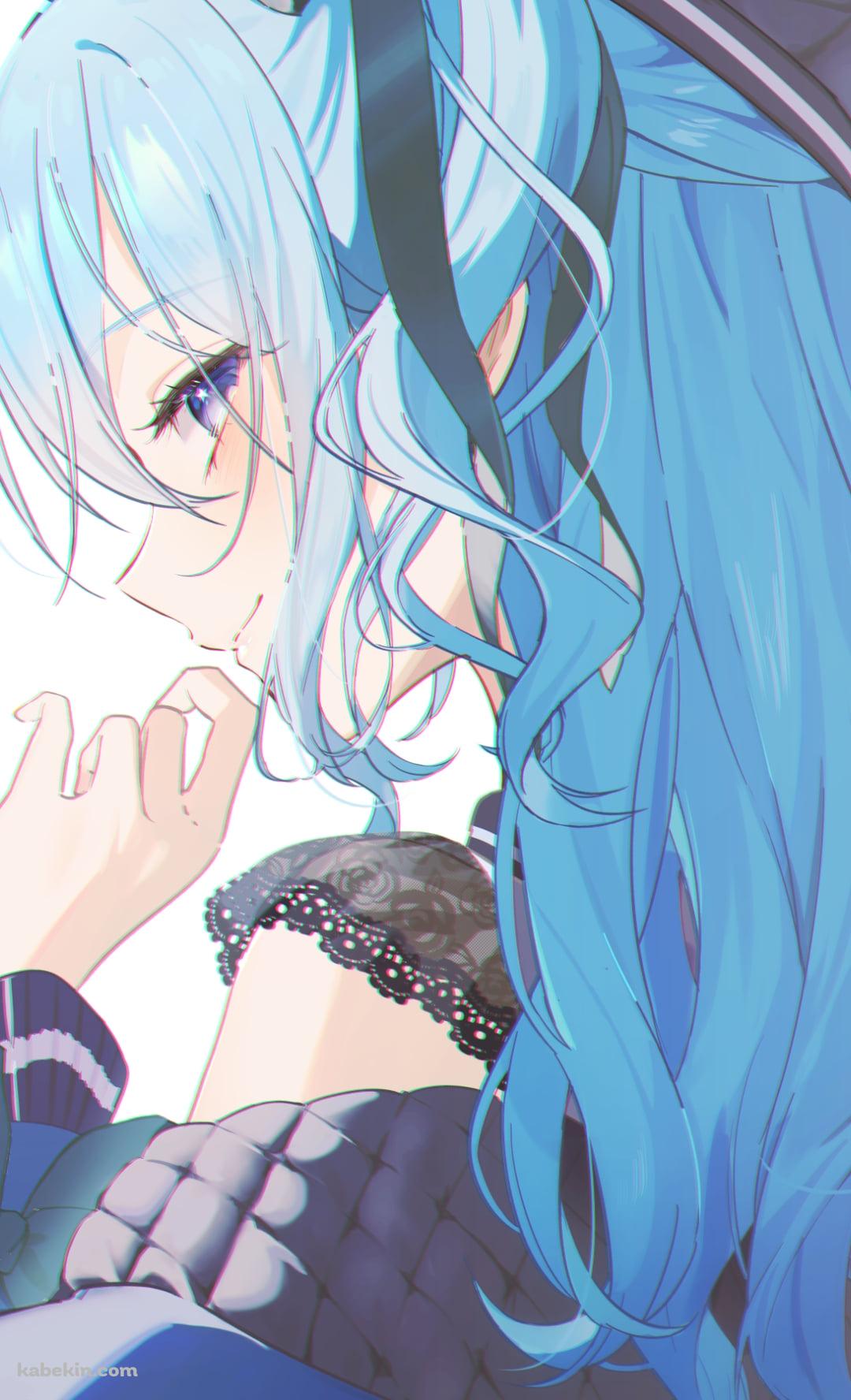 微笑む星街すいせい / ベレー帽 / ホロライブ / バーチャルYouTuberのAndroidの壁紙(1080px x 1776px) スマホ用
