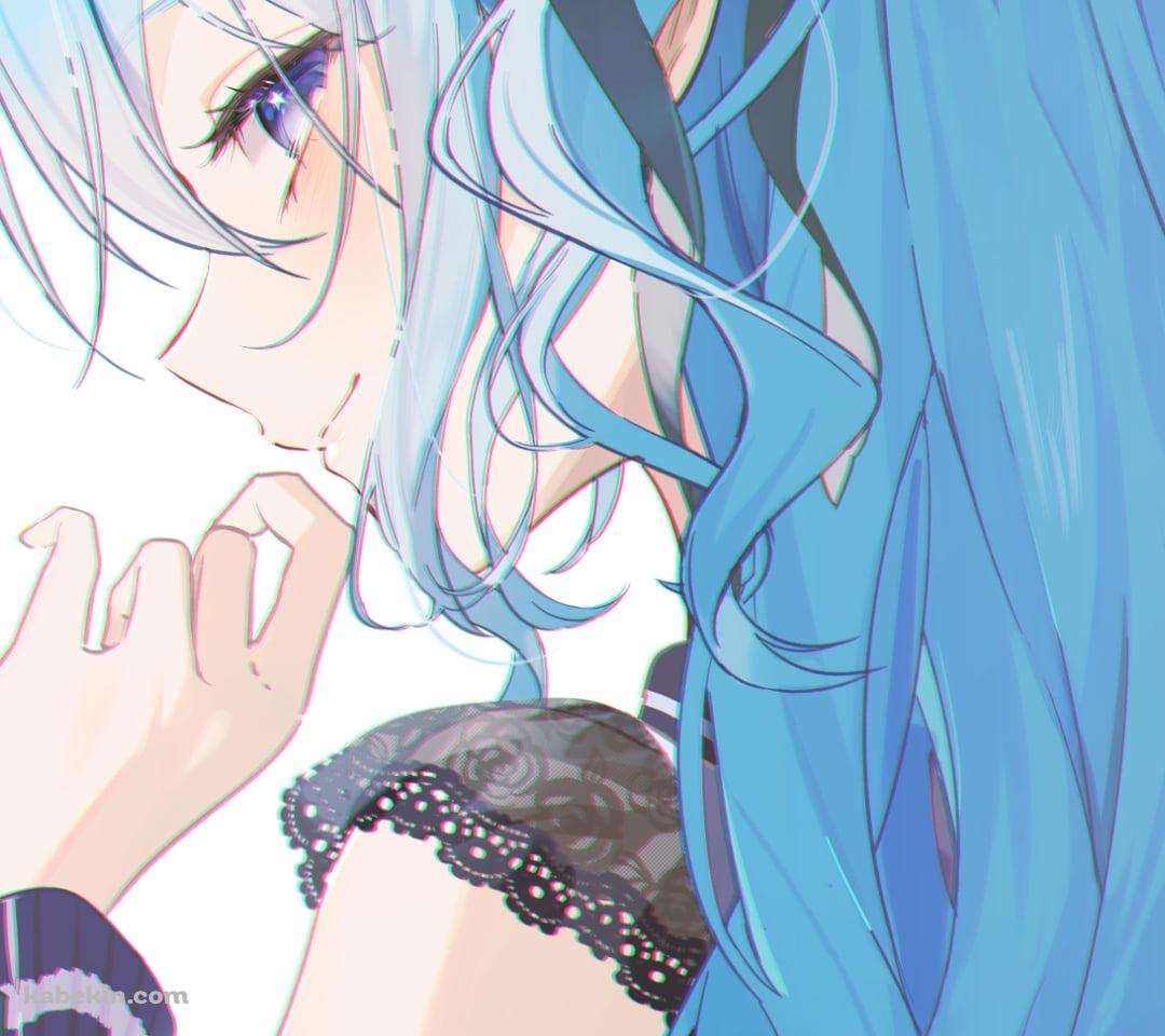 微笑む星街すいせい / ベレー帽 / ホロライブ / バーチャルYouTuberのAndroidの壁紙(1080px x 960px) スマホ用