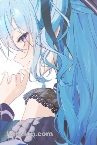 微笑む星街すいせい / ベレー帽 / ホロライブ / バーチャルYouTuberのAndroidの壁紙(320px x 480px) スマホ用