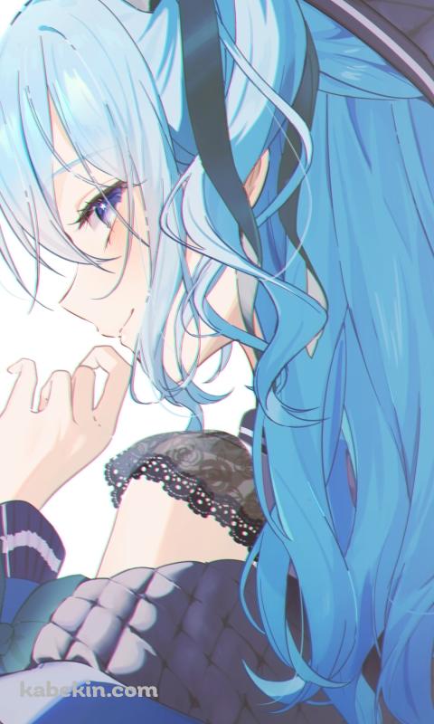 微笑む星街すいせい / ベレー帽 / ホロライブ / バーチャルYouTuberのAndroidの壁紙(480px x 800px) スマホ用