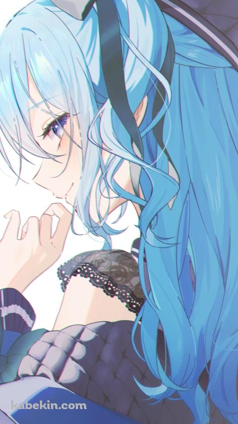 微笑む星街すいせい / ベレー帽 / ホロライブ / バーチャルYouTuberのAndroidの壁紙(480px x 854px) スマホ用