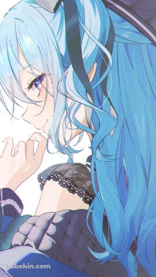 微笑む星街すいせい / ベレー帽 / ホロライブ / バーチャルYouTuberのAndroidの壁紙(540px x 960px) スマホ用