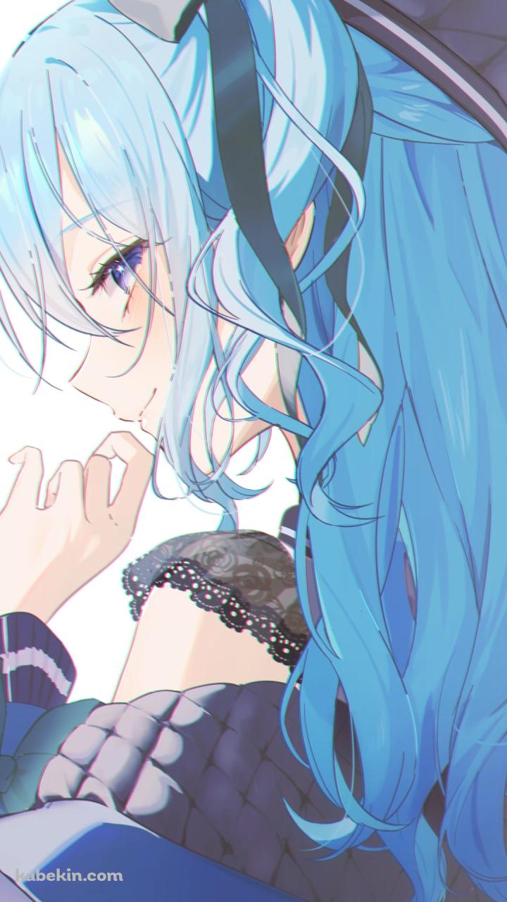 微笑む星街すいせい / ベレー帽 / ホロライブ / バーチャルYouTuberのAndroidの壁紙(720px x 1280px) スマホ用