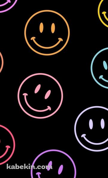 スマイリー / ニコちゃんマーク / カラフル / Smiley FaceのAndroidの壁紙(360px x 592px) スマホ用