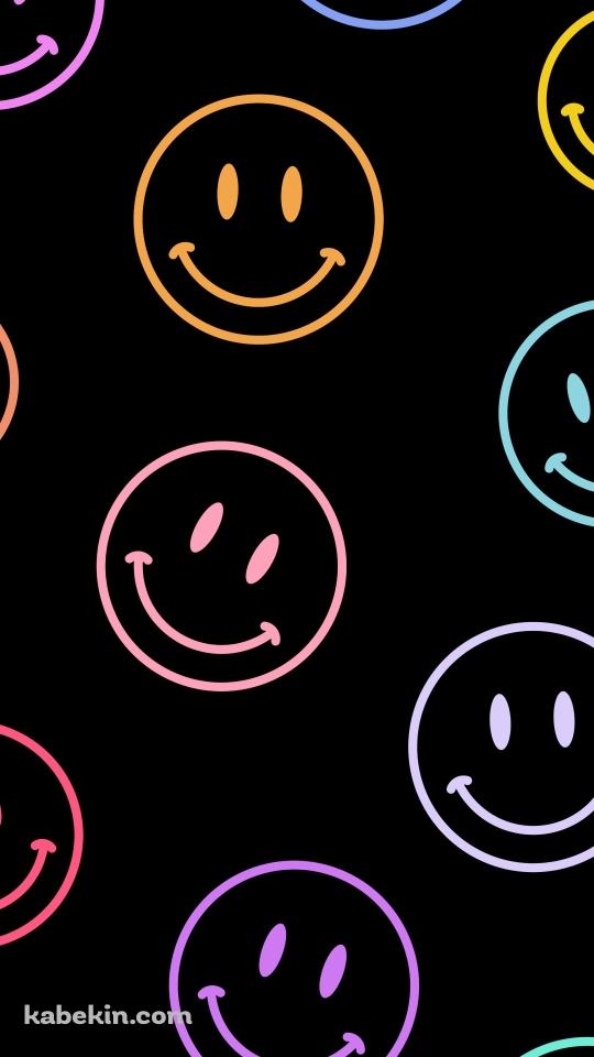 スマイリー / ニコちゃんマーク / カラフル / Smiley FaceのAndroidの壁紙(540px x 960px) スマホ用