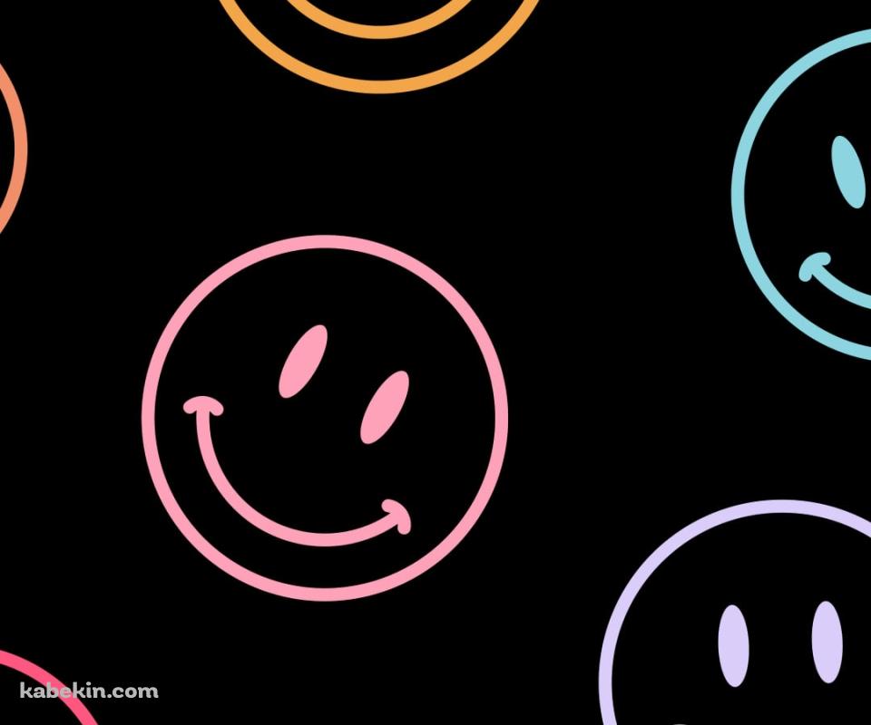 スマイリー / ニコちゃんマーク / カラフル / Smiley FaceのAndroidの壁紙(960px x 800px) スマホ用