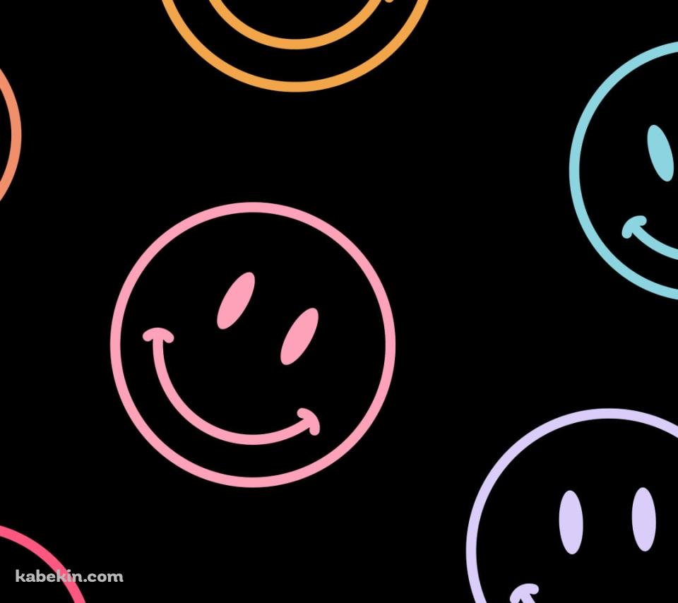 スマイリー / ニコちゃんマーク / カラフル / Smiley FaceのAndroidの壁紙(960px x 854px) スマホ用