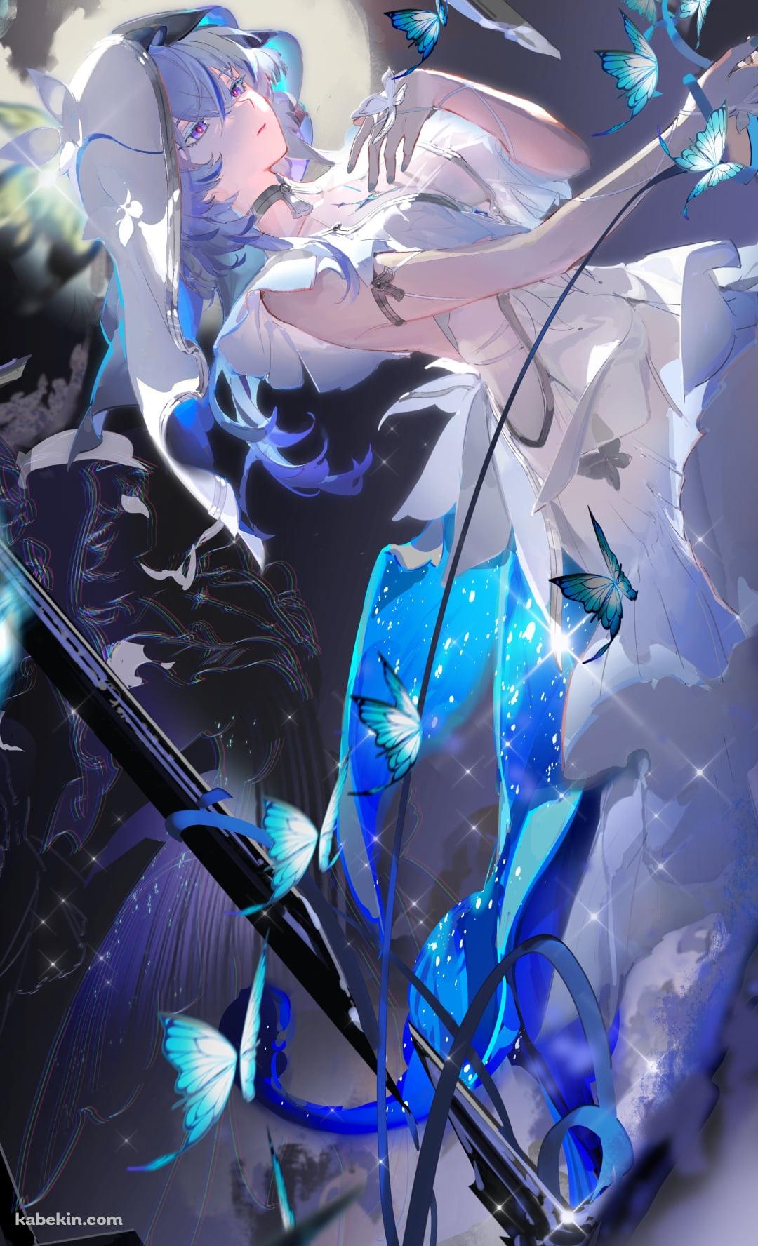 水色の蝶とショアキーパー / 鳴潮のAndroidの壁紙(1080px x 1776px) スマホ用