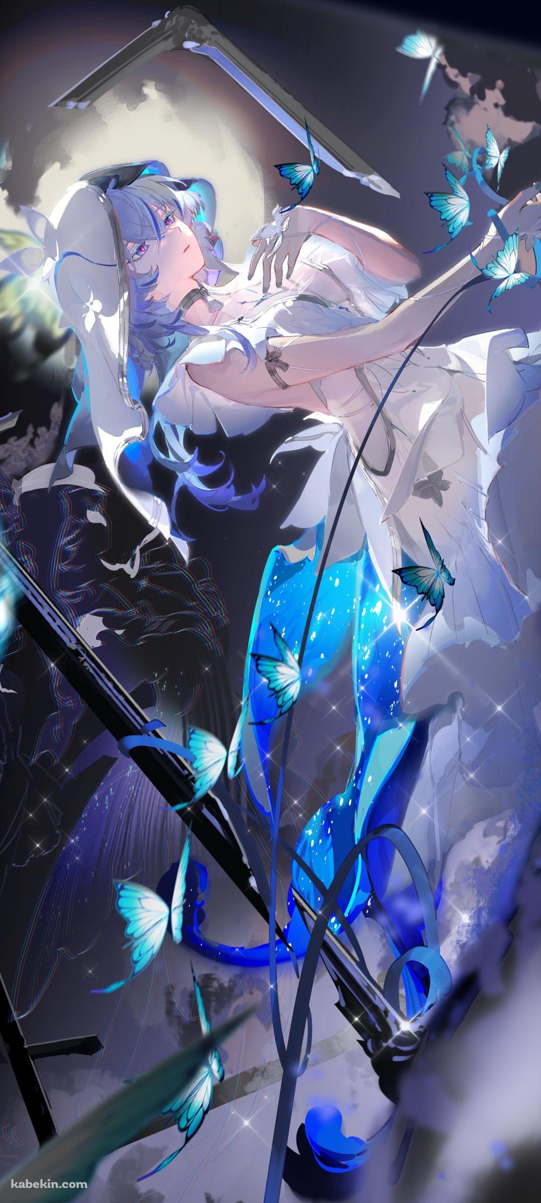 水色の蝶とショアキーパー / 鳴潮のAndroidの壁紙(1080px x 2400px) スマホ用