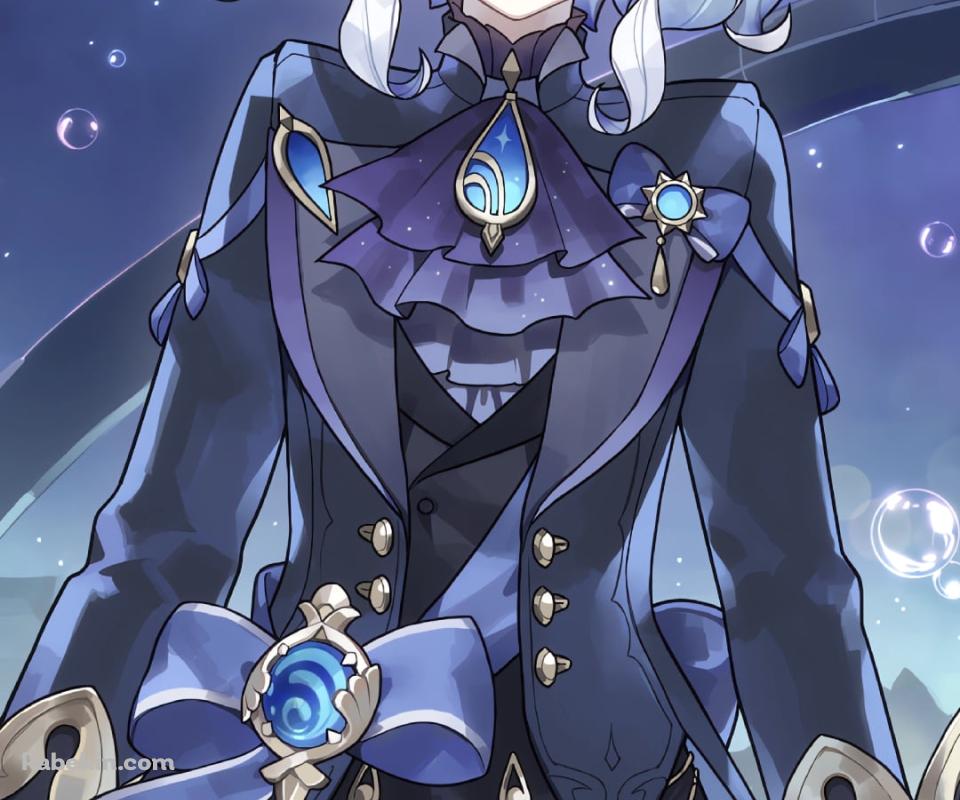 手摺にもたれるフリーナ / 夜空 / 原神のAndroidの壁紙(960px x 800px) スマホ用