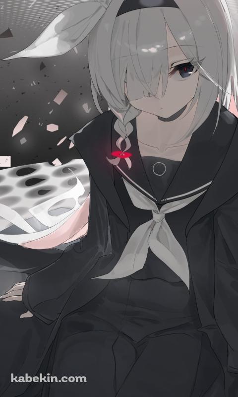 黒いセーラー服を着たプラナ / ブルーアーカイブのAndroidの壁紙(480px x 800px) スマホ用