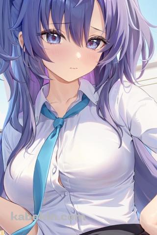 腰に手をあてる早瀬ユウカ / ブルーアーカイブのAndroidの壁紙(320px x 480px) スマホ用