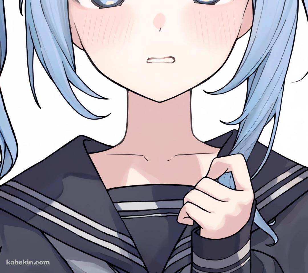 セーラー服を着た星街すいせい / バーチャルYouTuber / ホロライブのAndroidの壁紙(1080px x 960px) スマホ用