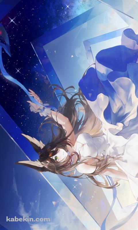青い星空と停云 / 帰忘の流離人 / 崩壊:スターレイルのAndroidの壁紙(480px x 800px) スマホ用