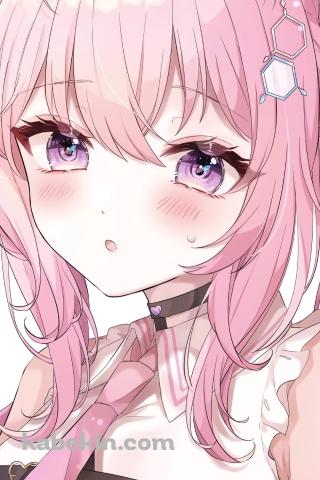 頬を赤らめる博衣こより / ホロライブ / バーチャルYouTuber / VtuberのAndroidの壁紙(320px x 480px) スマホ用