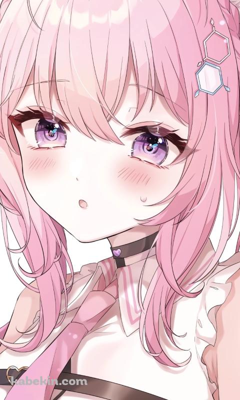 頬を赤らめる博衣こより / ホロライブ / バーチャルYouTuber / VtuberのAndroidの壁紙(480px x 800px) スマホ用