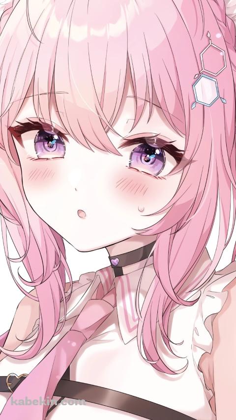 頬を赤らめる博衣こより / ホロライブ / バーチャルYouTuber / VtuberのAndroidの壁紙(480px x 854px) スマホ用