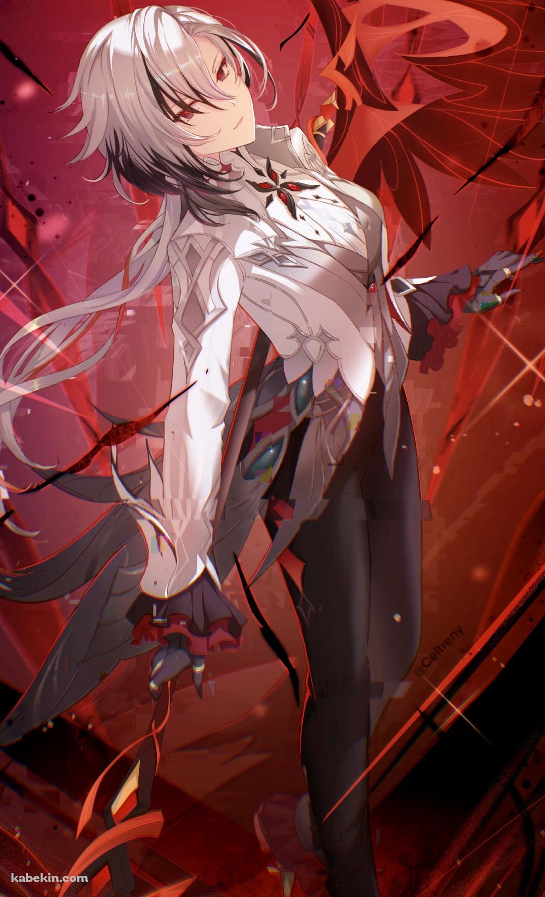 白いタキシードを着たアルレッキーノ / 原神のAndroidの壁紙(1080px x 1776px) スマホ用
