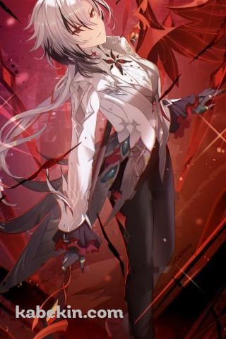 白いタキシードを着たアルレッキーノ / 原神のAndroidの壁紙(320px x 480px) スマホ用