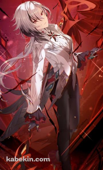 白いタキシードを着たアルレッキーノ / 原神のAndroidの壁紙(360px x 592px) スマホ用