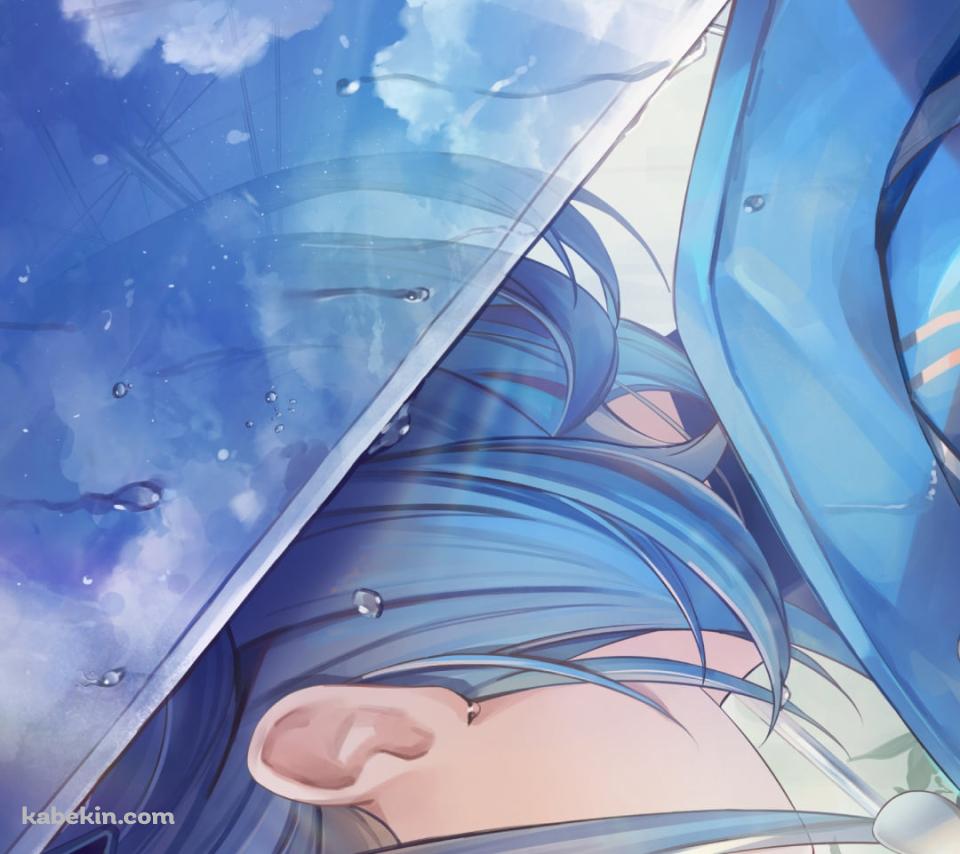 草にとまる綺麗な蝶を見る紡木こかげ / ぶいすぽっ！ / バーチャルYouTuberのAndroidの壁紙(960px x 854px) スマホ用