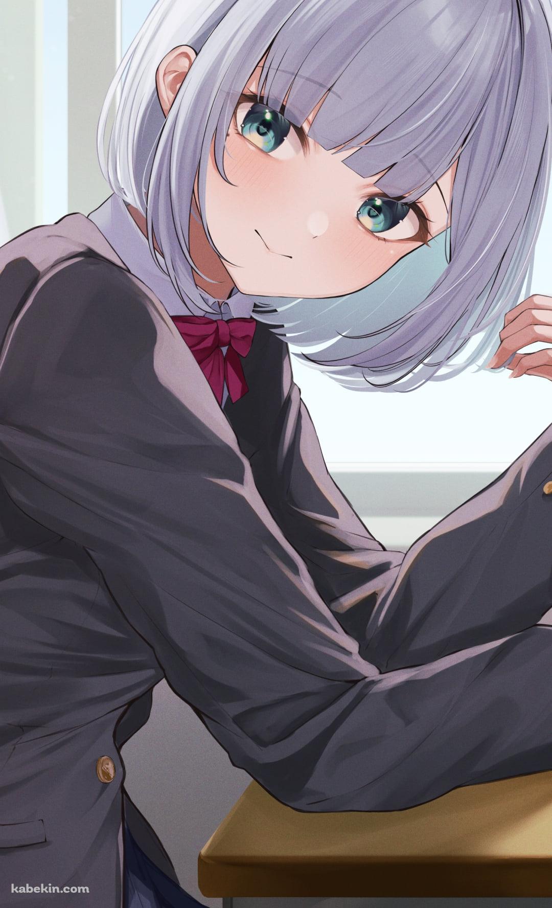 学校の隣の席からこちらを見る花芽すみれ / ぶいすぽっ！ / バーチャルYouTuberのAndroidの壁紙(1080px x 1776px) スマホ用
