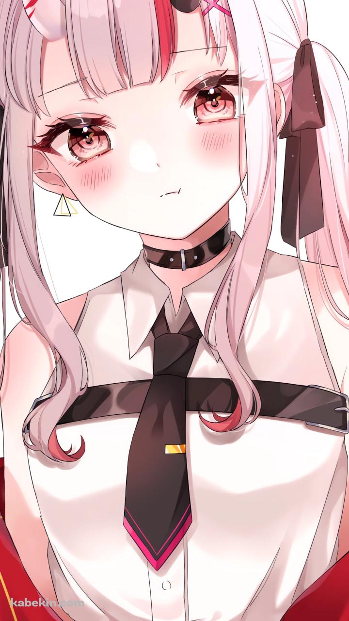 頬を赤らめる百鬼あやめ / ホロライブ / バーチャルYouTuber / VtuberのAndroidの壁紙(720px x 1280px) スマホ用
